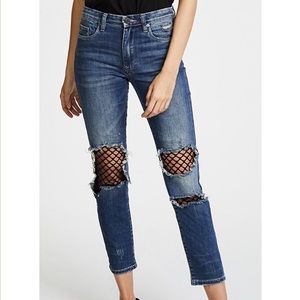 Blank NYC Fishnet Skinny Jeans